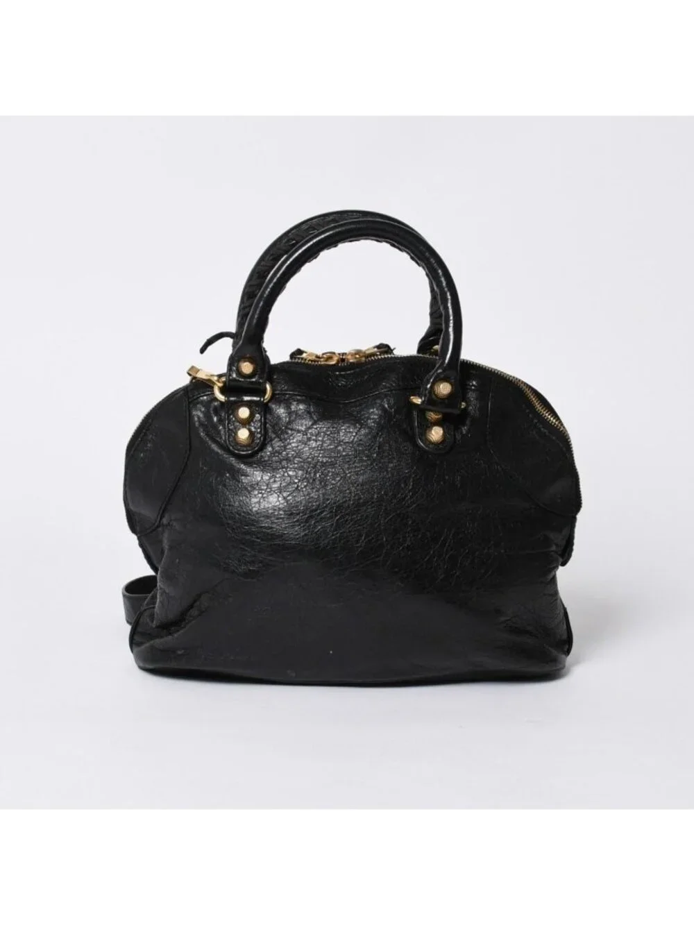 Balenciaga Classic Bowling Bag 2-Way Navy Gold